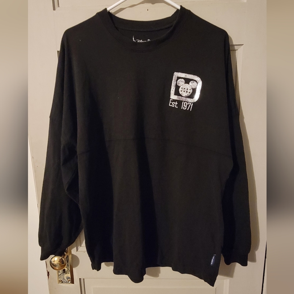 Walt Disney World - Black with Silver Sequins Spirit Jersey, Size M